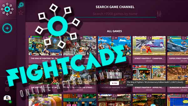 Jogue ARCADE online com seu amigo - cada um em sua casa (FightCade)